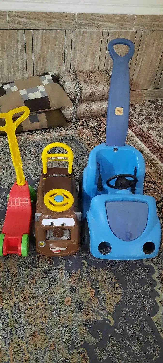 ماشین دسته دار و ماشین مکویین و اسکوتر|اسباب‌بازی بچه|کهنوج, |دیوار