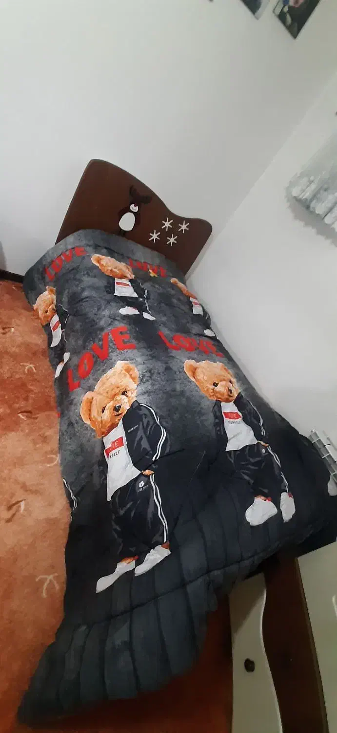 تختخواب تک نفره ام دی اف و وکیوم|تخت و سرویس خواب|شیراز, درکی|دیوار