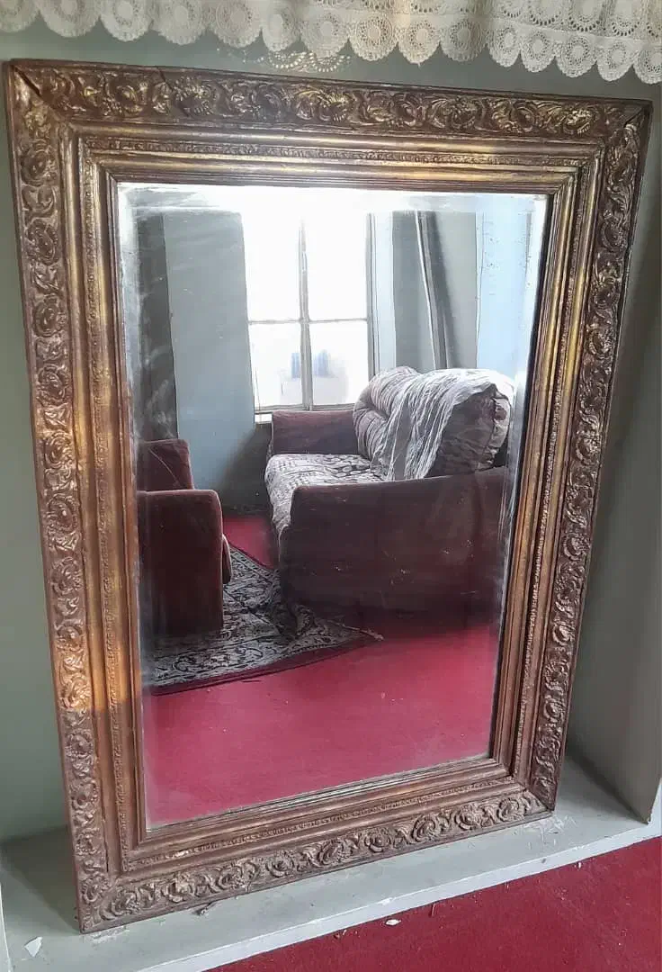 فروش آیینه سنگی قدی قدیمی به سایز ۸۷*۷۵|آینه|شیراز, گود عربان|دیوار