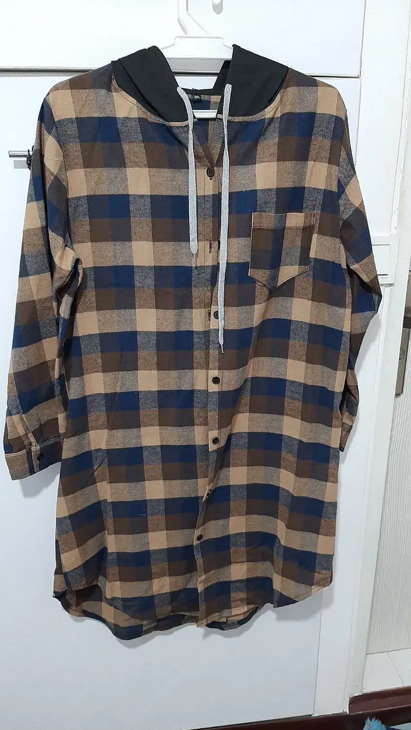 مانتو کلاه دار چار خونه ای پاییزه|لباس|بهارستان, |دیوار