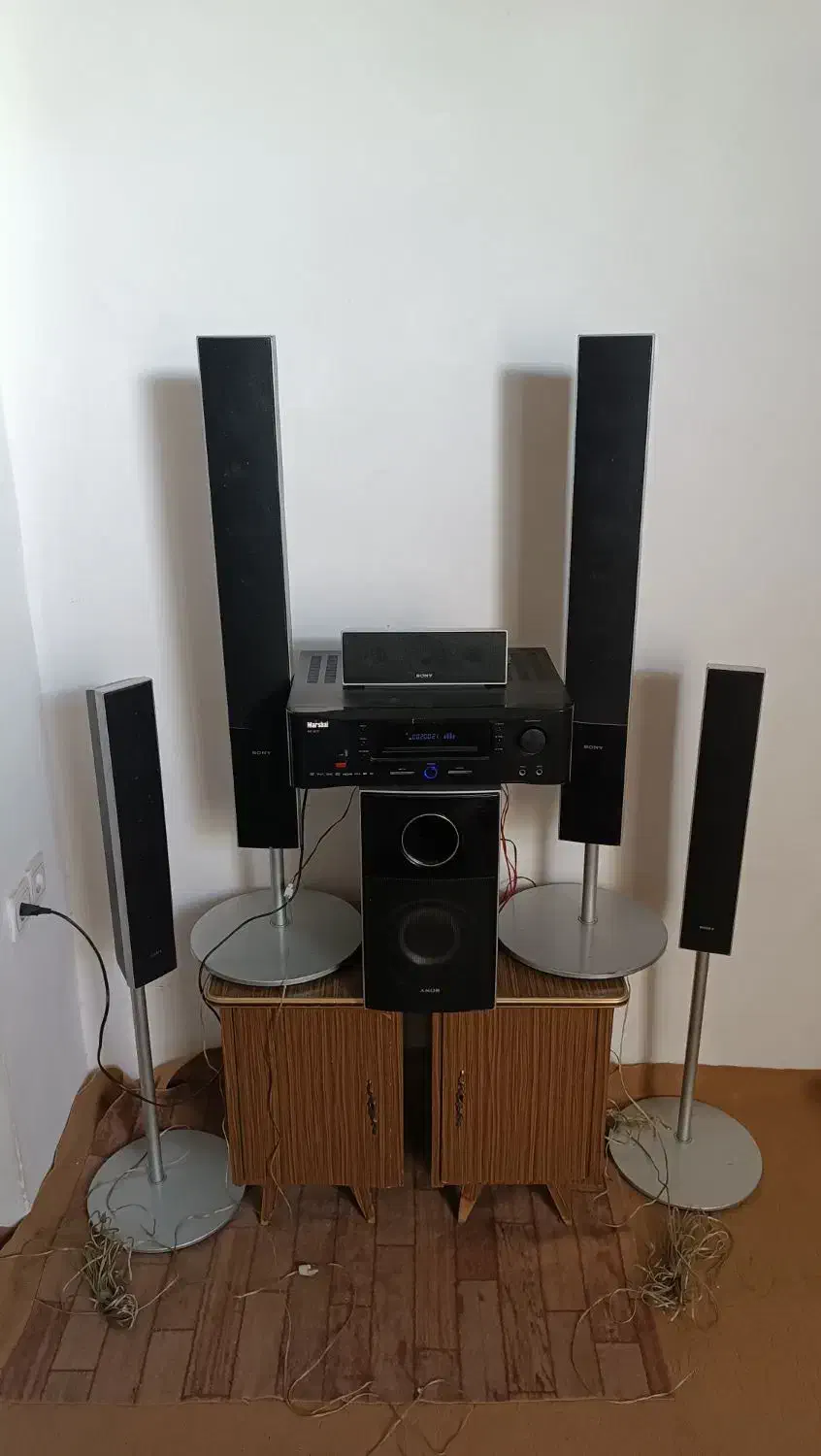 ۵عدد باند اسپیکر سونی و آمپلی مارشال|سیستم صوتی خانگی|زنجان, |دیوار