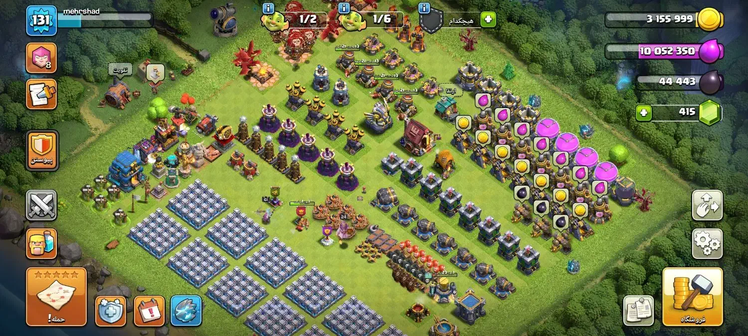 فروش اکانت کلش لول 131 کم مونده به مکس|کنسول، بازی ویدئویی و آنلاین|مشهد, شهید جنگی|دیوار