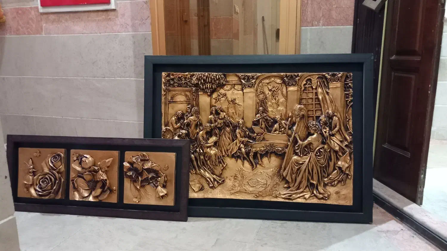 تابلوهای پلی استر و ویترین بوفه|تابلو، نقاشی، عکس|تهران, گلستان (شهرک راه آهن)|دیوار