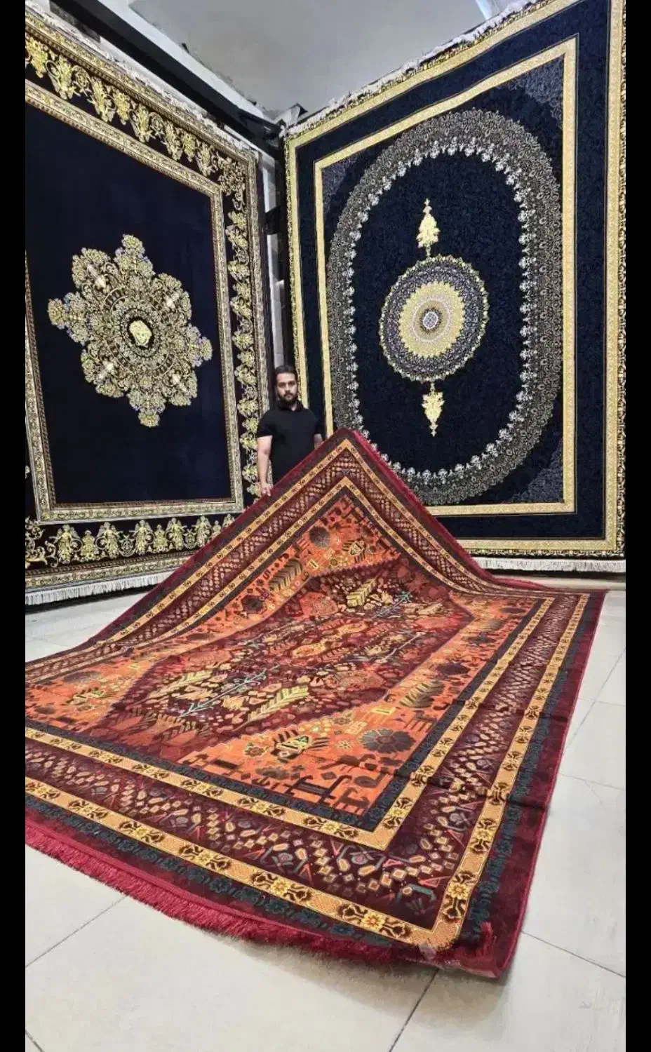 فرش اکرولیک سلطان آبادی لاکی 1200 هاب|فرش|شیراز, شهرک سراج‎|دیوار