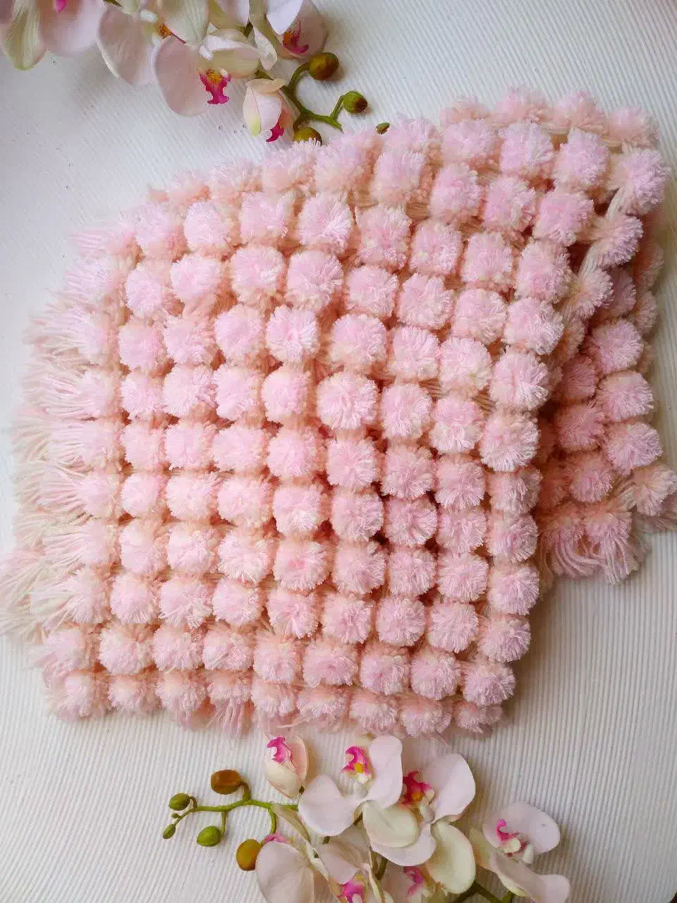 بافتنی جانماز لیف عروس گلسر کلاه و شال...|لوازم خیاطی و بافتنی|قم, باجک دو|دیوار