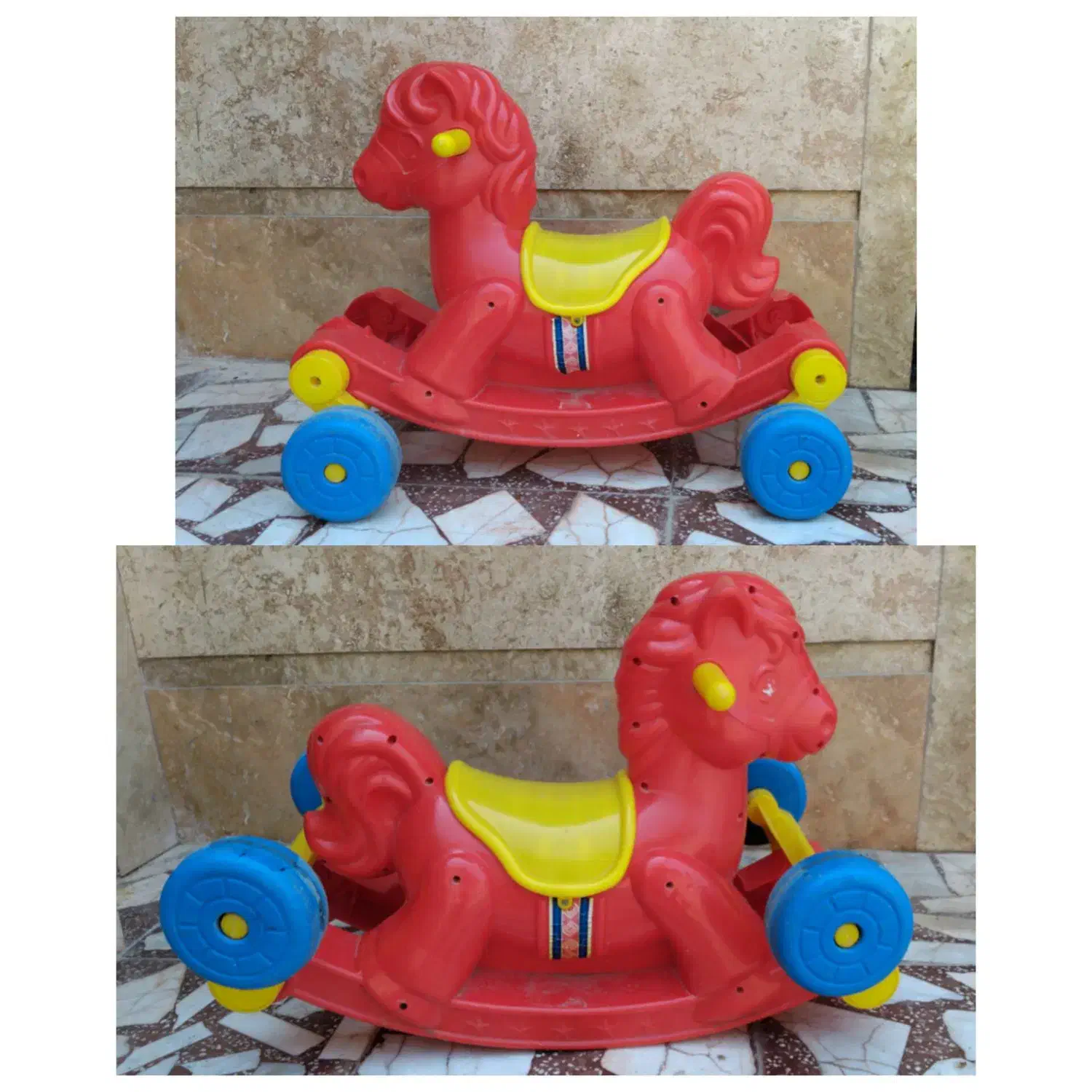 اسب دوکاره ( الاکلنگ)  ( اسب)|اسباب‌بازی بچه|گالیکش, |دیوار