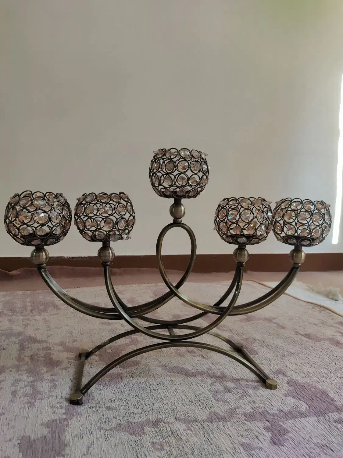 شمعدونی رو میزی کریستالی|لوستر و چراغ آویز|همدان, |دیوار