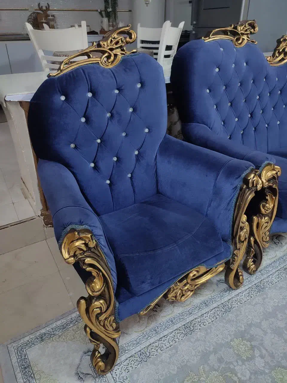 مبل هفت نفره سلطنتی استیل|مبلمان خانگی و میز عسلی|کاشمر, |دیوار