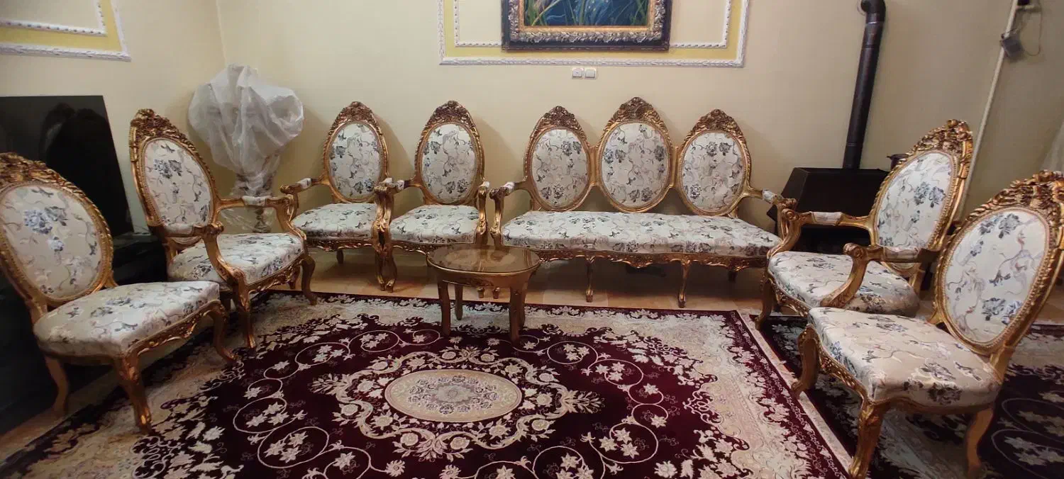 مبلمان 9 نفره استیل سلطنتی|مبلمان خانگی و میز عسلی|بروجرد, |دیوار