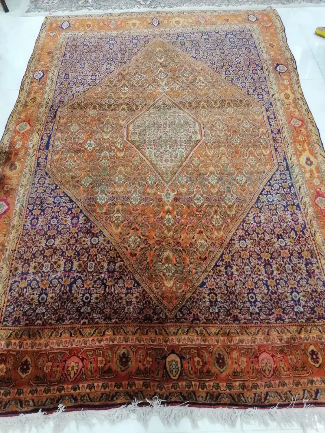 فرش 9 متری دستبافت کارکرده|فرش|زنجان, |دیوار