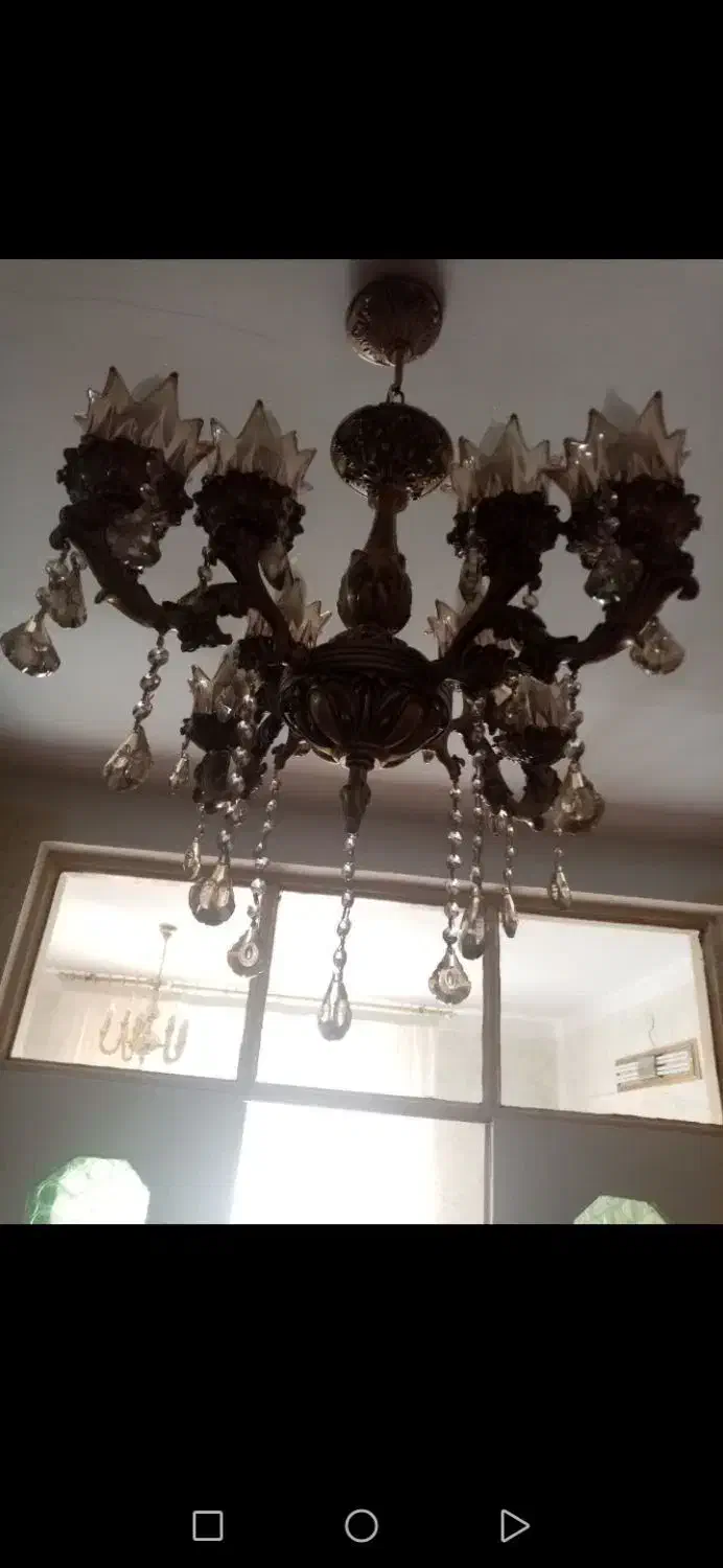 لوستر برنجی و برنزی|لوستر و چراغ آویز|سبزوار, پیروزی|دیوار