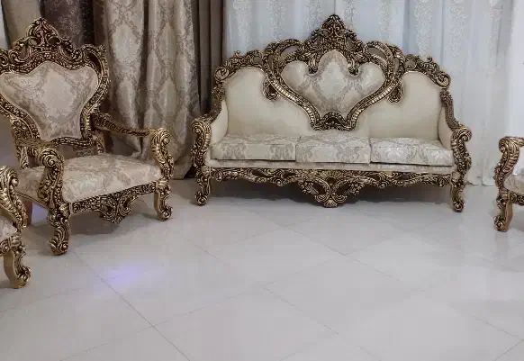مبل سلطنتی امپراتور ومیز ناهارخوری استیل|مبلمان خانگی و میز عسلی|ری, دولت‌آباد|دیوار
