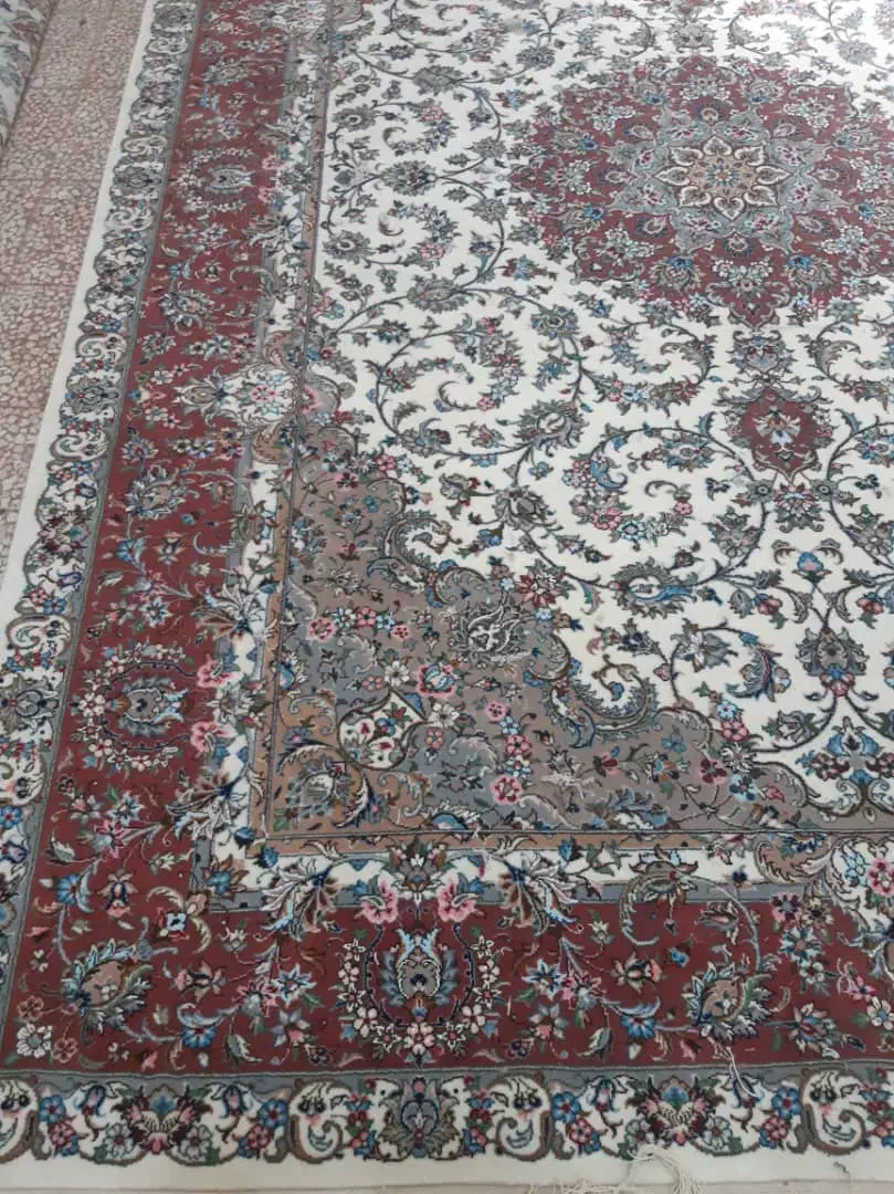 فرش دستبافت کاشان زیبا وکرک وگل ابریشم|فرش|کاشان, درب اصفهان|دیوار