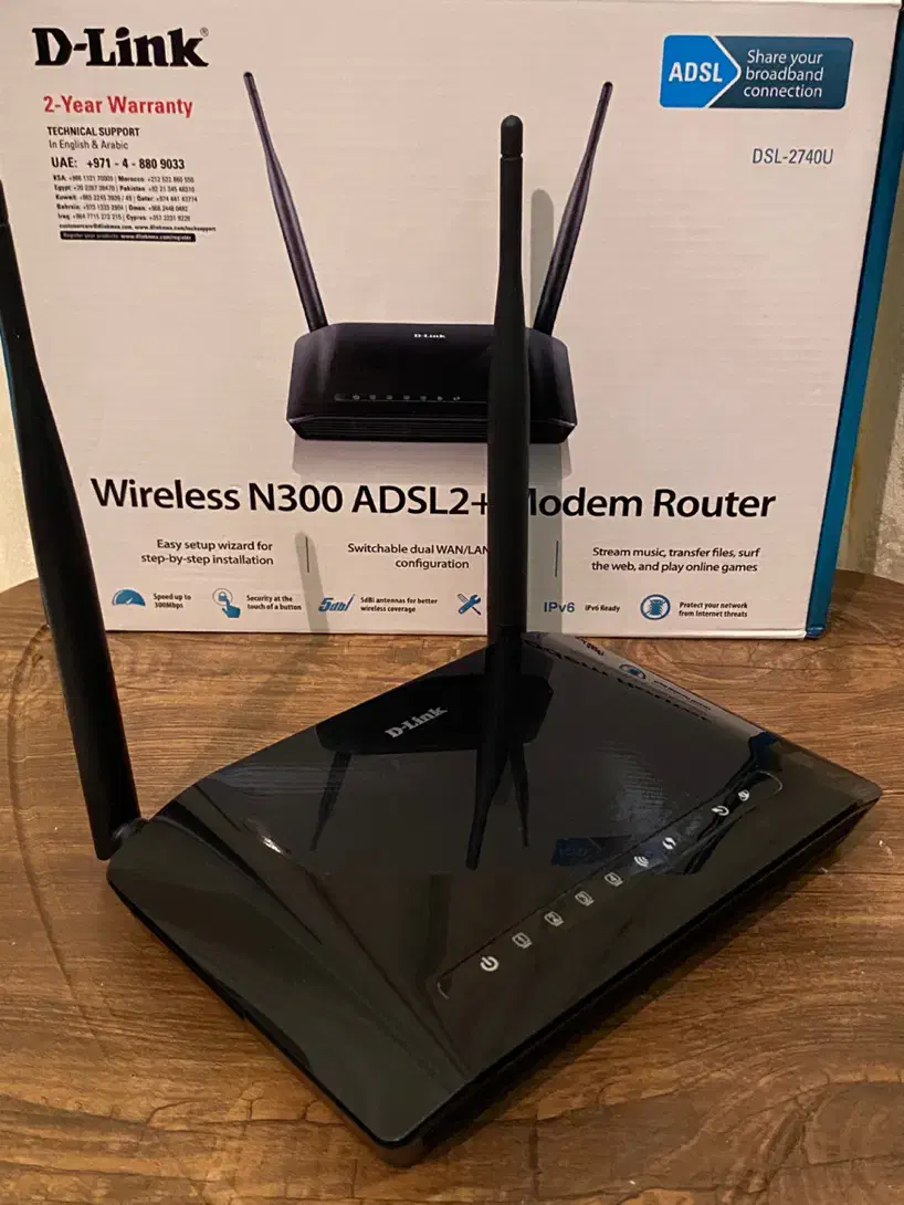 مودم روتر دی لینک DSL-2740U اورجینال در حد آک|مودم و تجهیزات شبکه|رشت, منظریه|دیوار