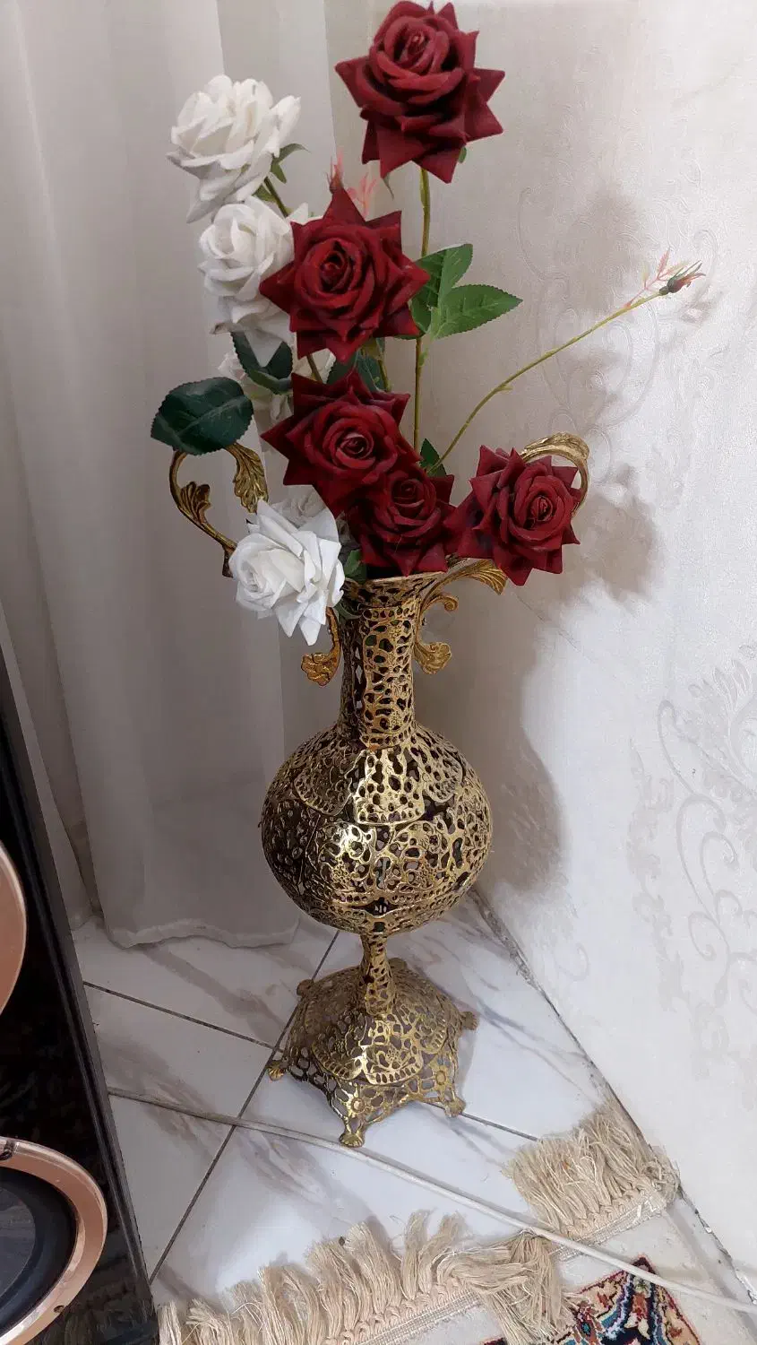 گلدان برنجی|کلکسیون اشیاء عتیقه|مشهد, امیر|دیوار