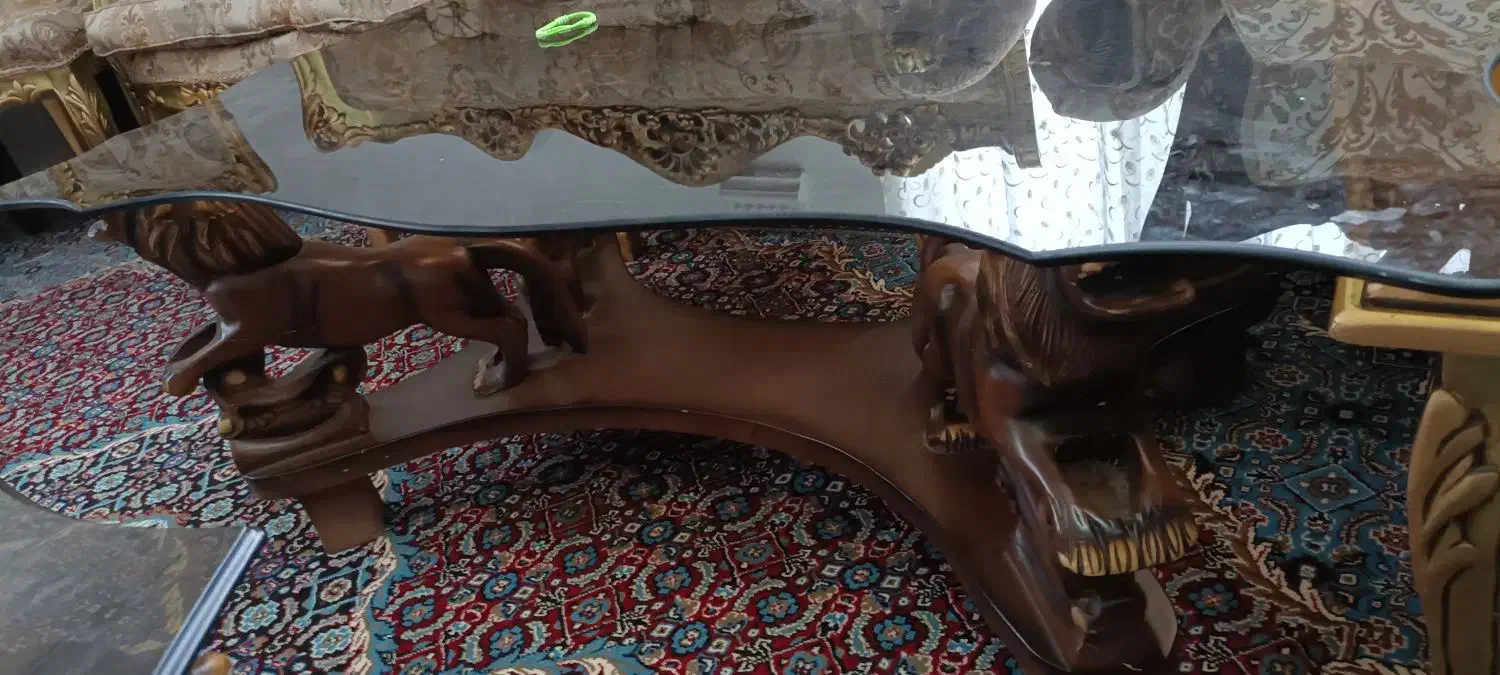 مبلمان چوبی سلطنتی کم کارکرد وعالی نه نفره وده ن|مبلمان خانگی و میز عسلی|سرعین, |دیوار