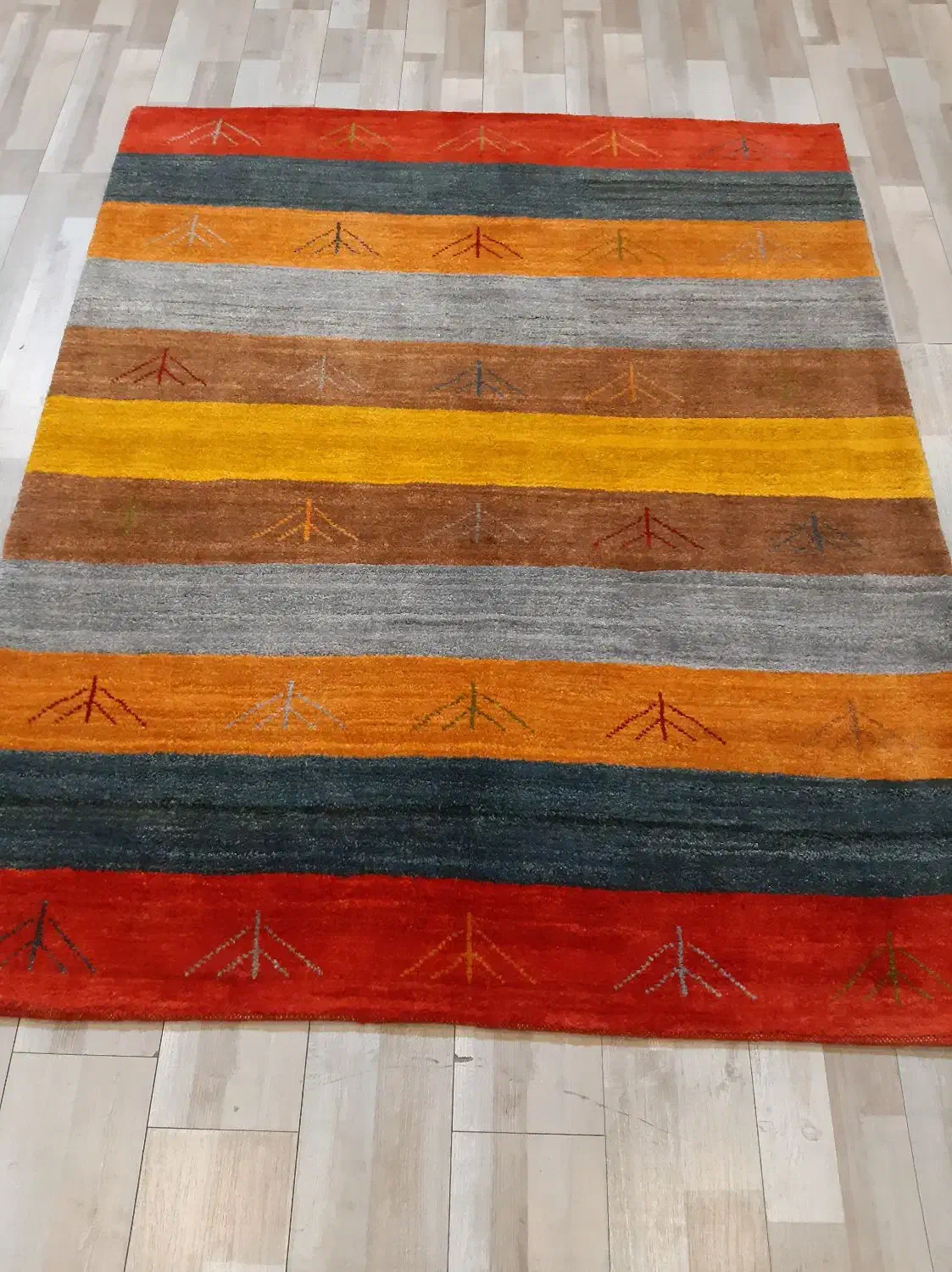 قالیچه سه متری دو پود قشقایی شیراز رنگ طبیعی|گلیم، جاجیم، گبه|تهران, حر|دیوار