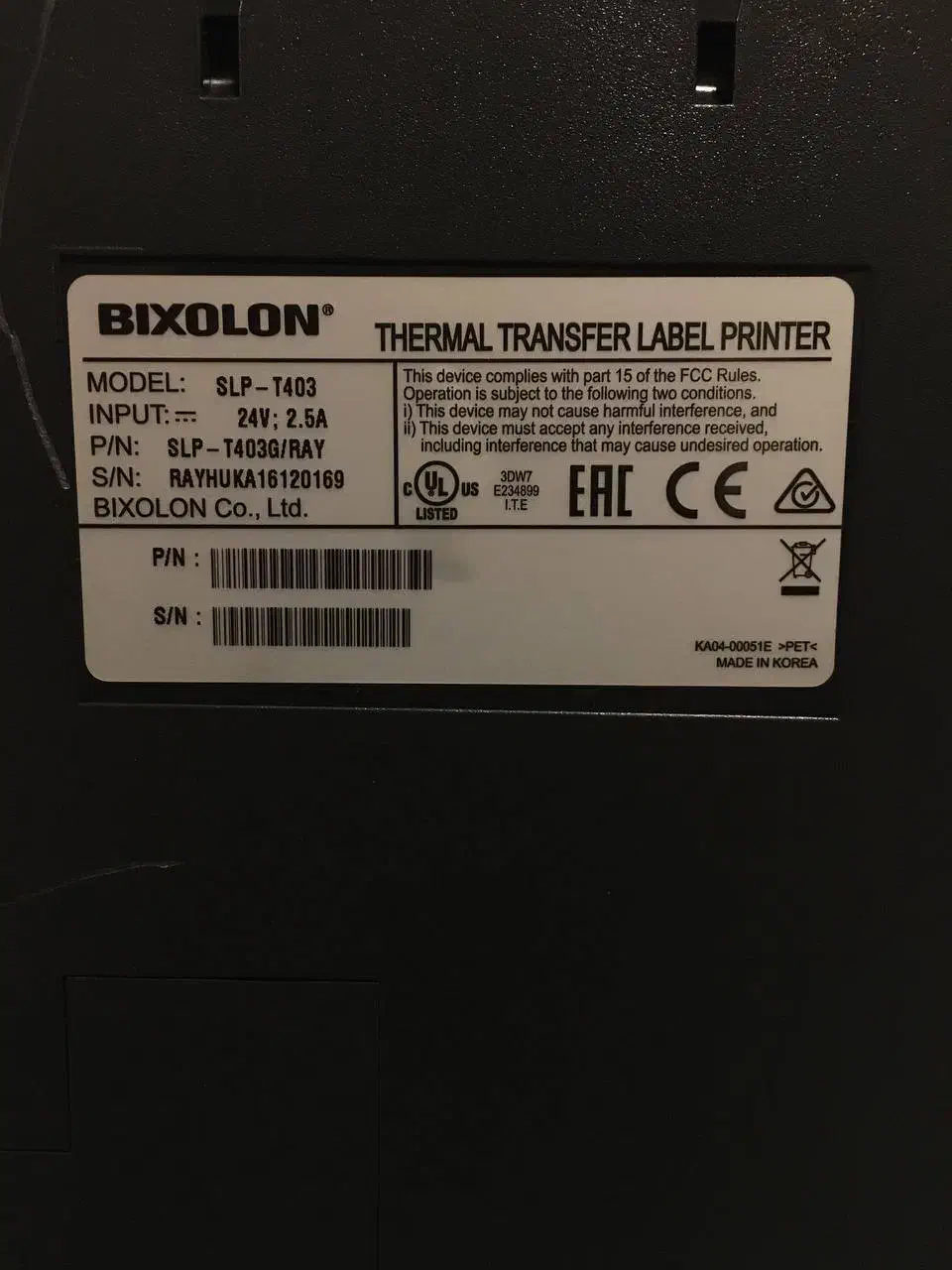 لیبل پرینتر بیکسولون SLP-T403|پرینتر، اسکنر، کپی، فکس|اردبیل, |دیوار