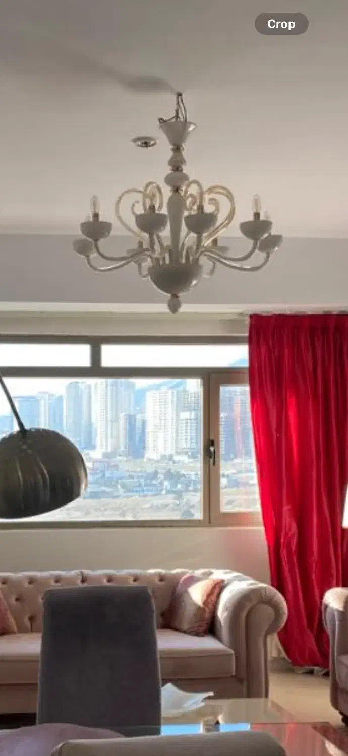 لوستر مدرن ۸ شاخه با اکسسوری اضافه|لوستر و چراغ آویز|باقرشهر, |دیوار