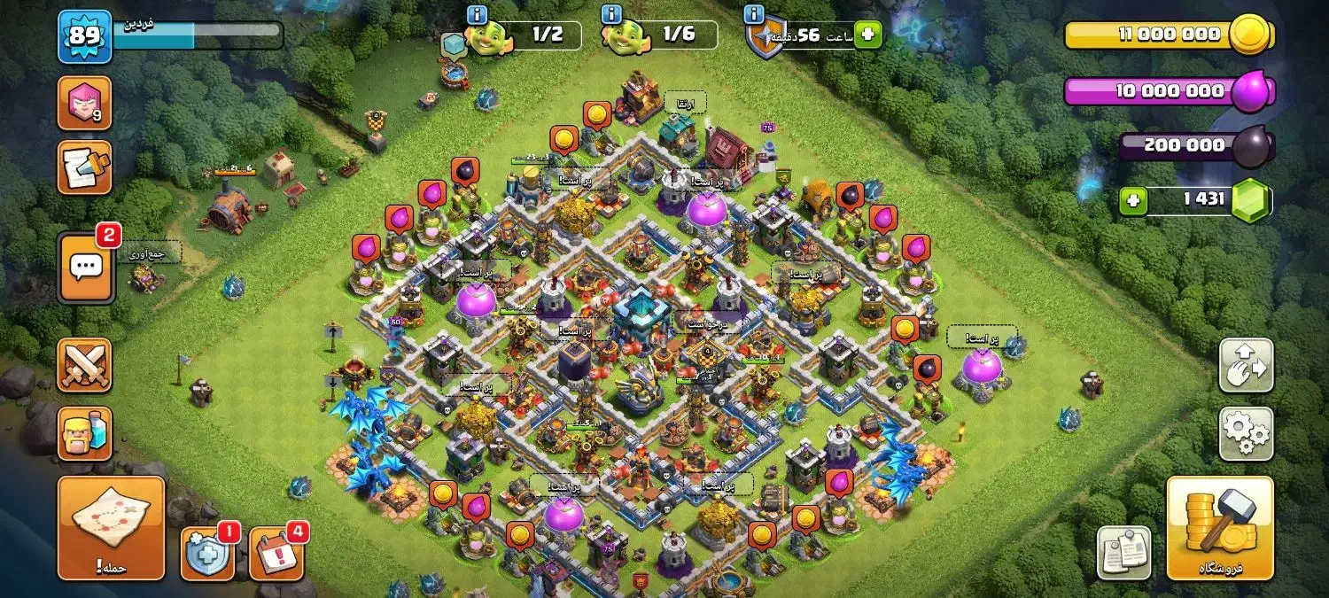 اکانت کلش بافری فایر تاق میزنم|کنسول، بازی ویدئویی و آنلاین|دهدشت, |دیوار