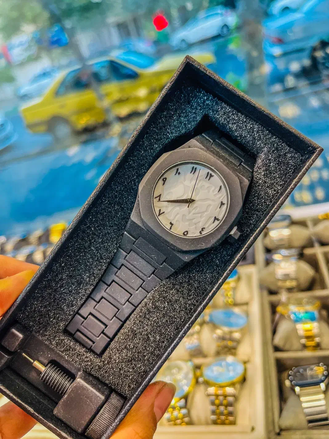 ساعت مچی مردانه پرشین بلک/تمام مشکی قفل پروانه ای|ساعت|مشهد, گاز|دیوار