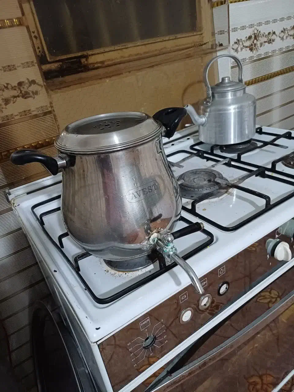 کتری استیل|قوری، کتری، قهوهساز دستی|مشکیندشت, |دیوار