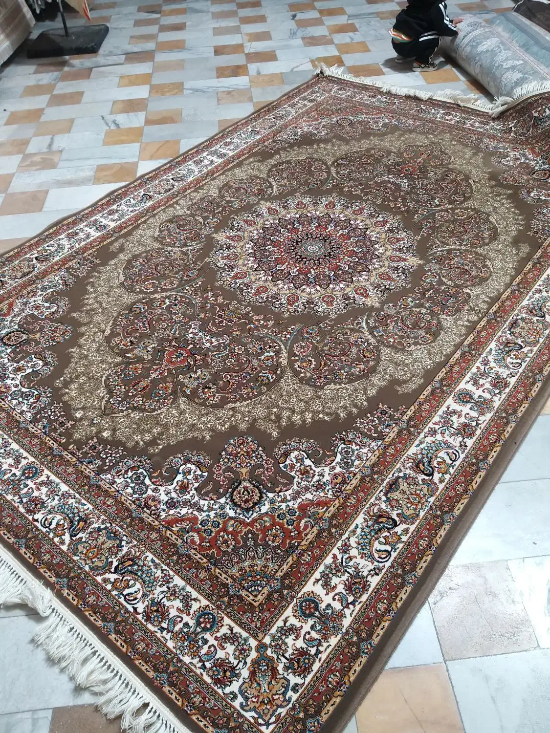 فرش دست دوم ۱۲متری|فرش|قروه, |دیوار