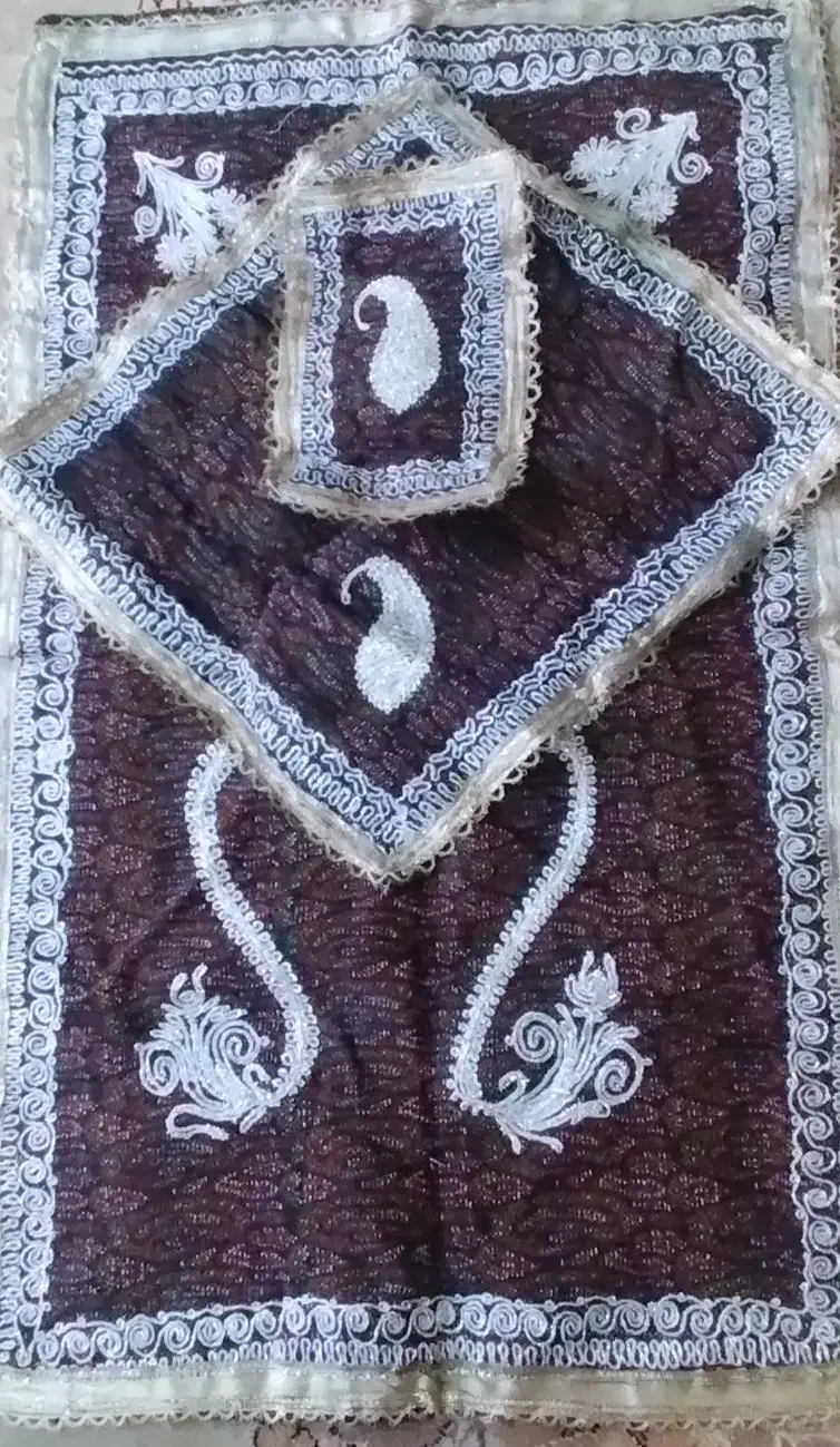 رومیزی ترمه قدیمی|پرده، رانر، رومیزی|شیراز, شاهجیان|دیوار