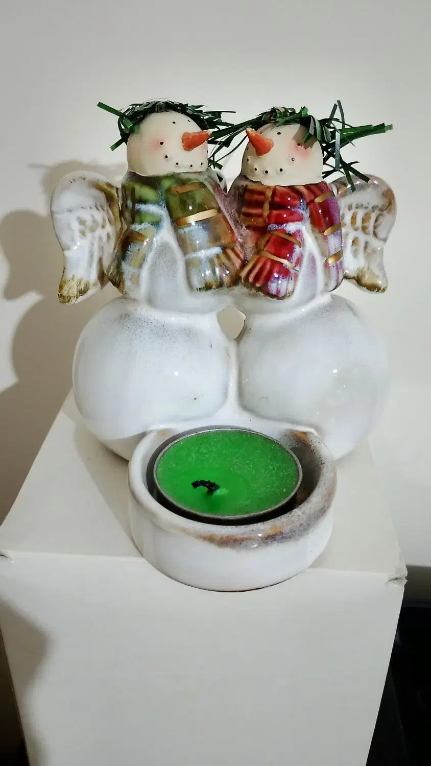 جا شمعی و مجسمه فرشته های زمستونی|مجسمه، تندیس، ماکت|تهران, مجیدیه|دیوار