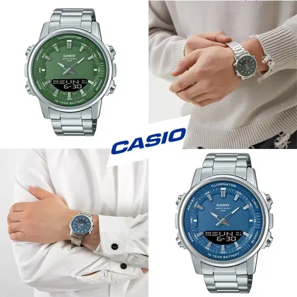 ساعت مچی مردانه Casio AMW 880D دو زمانه بند استیل|ساعت|اصفهان, امامزاده اسماعیل|دیوار