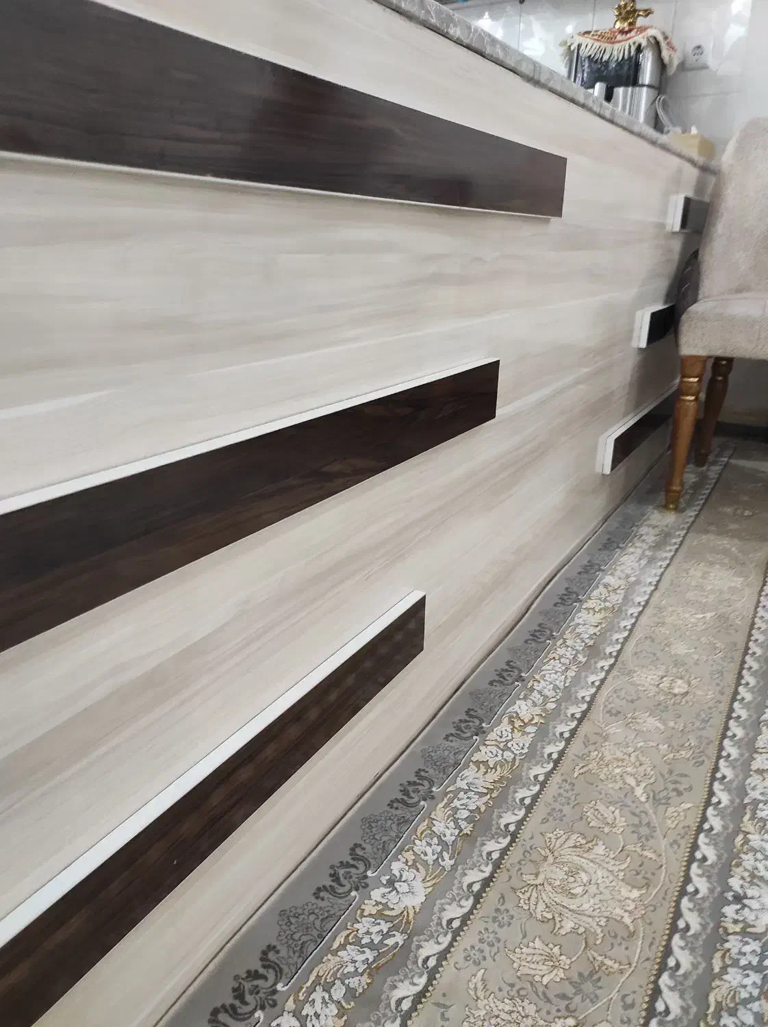 کابینت MDF با سنگ|جاکفشی، کمد، دراور|شهرکرد, |دیوار