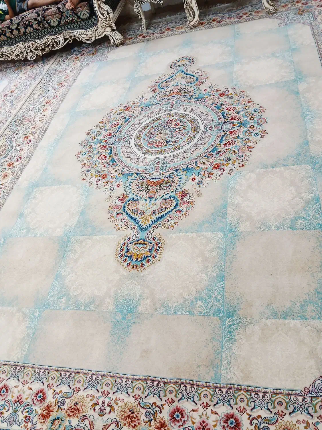 فرش 12متری جفت اصل 700شانه تراکم 2550در حد نو|فرش|تربت جام, مطهری|دیوار