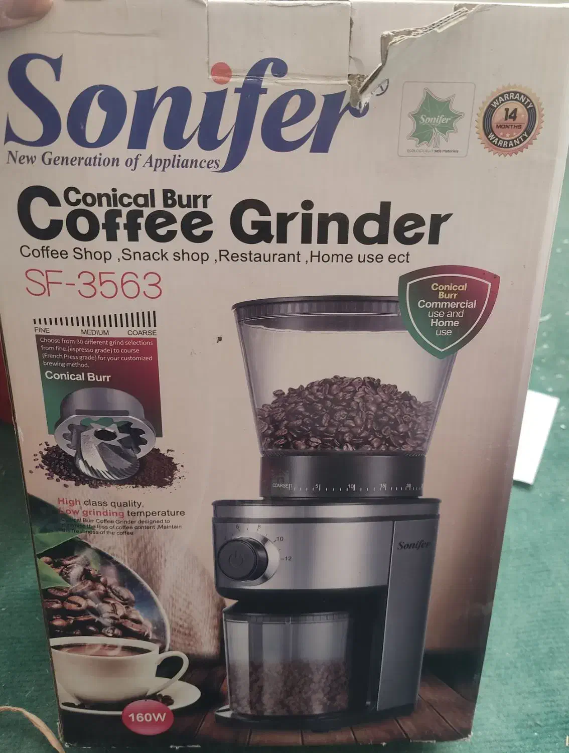 آسیاب قهوه sonifer مدل SF-3563|سماور، چایساز، قهوهساز|زاهدان, |دیوار