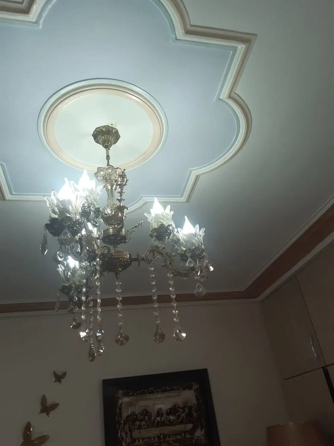 لوستر شیک برنز|لوستر و چراغ آویز|نورآباد, |دیوار