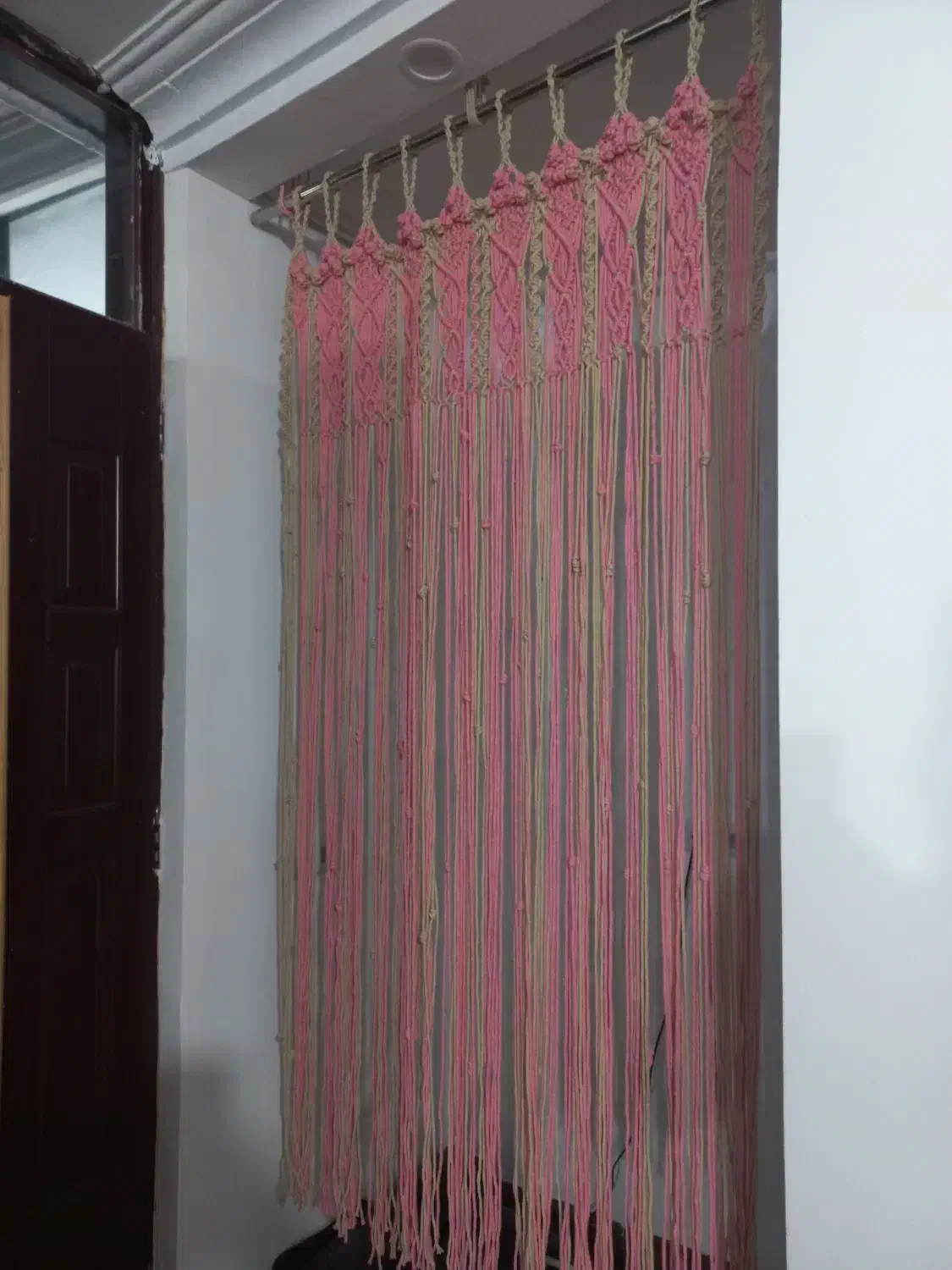 پرده مکرومه بافی|صنایع دستی و سایر لوازم تزئینی|شهر بابک, |دیوار