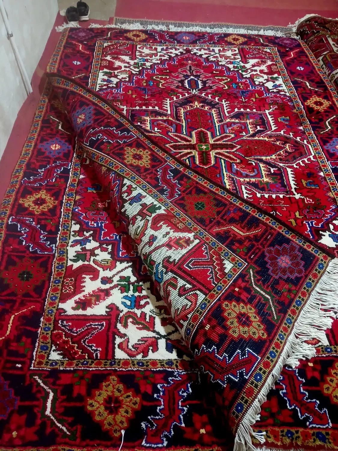 فرش تاجری هریس ۶ متری جفت تازه نونو قیچی|فرش|تبریز, |دیوار