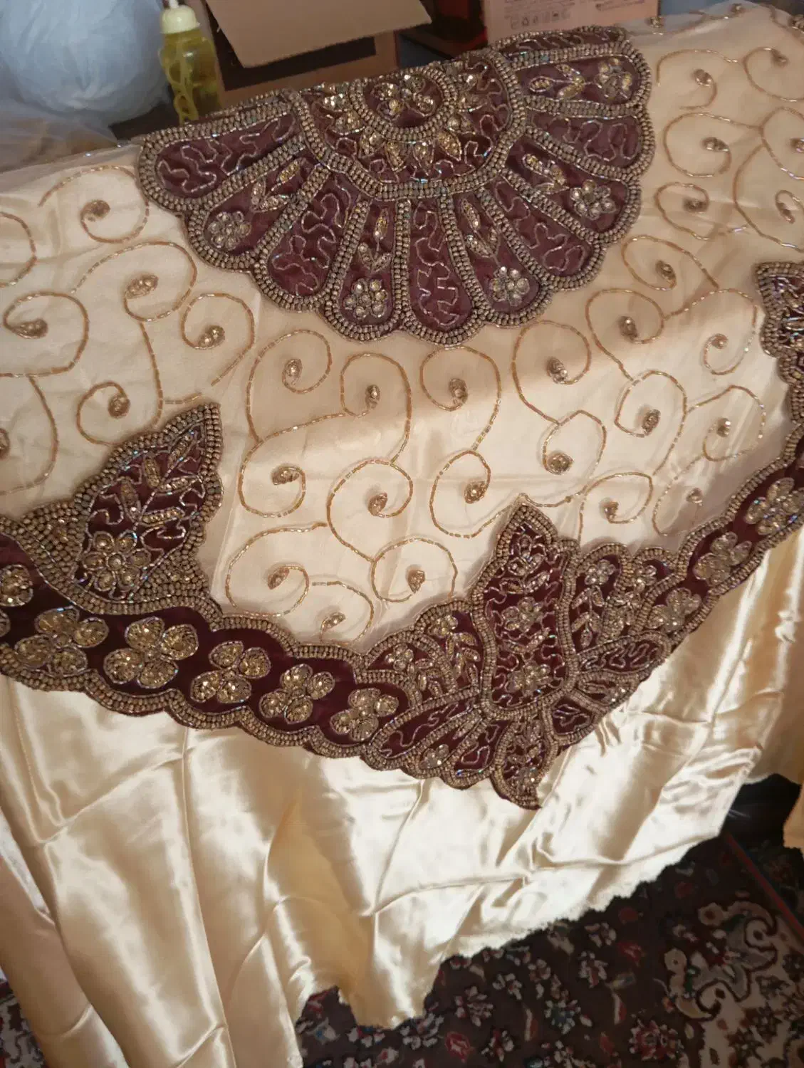 رومیزی ترمه و ساتن|پرده، رانر، رومیزی|مشهد, هفده شهریور|دیوار