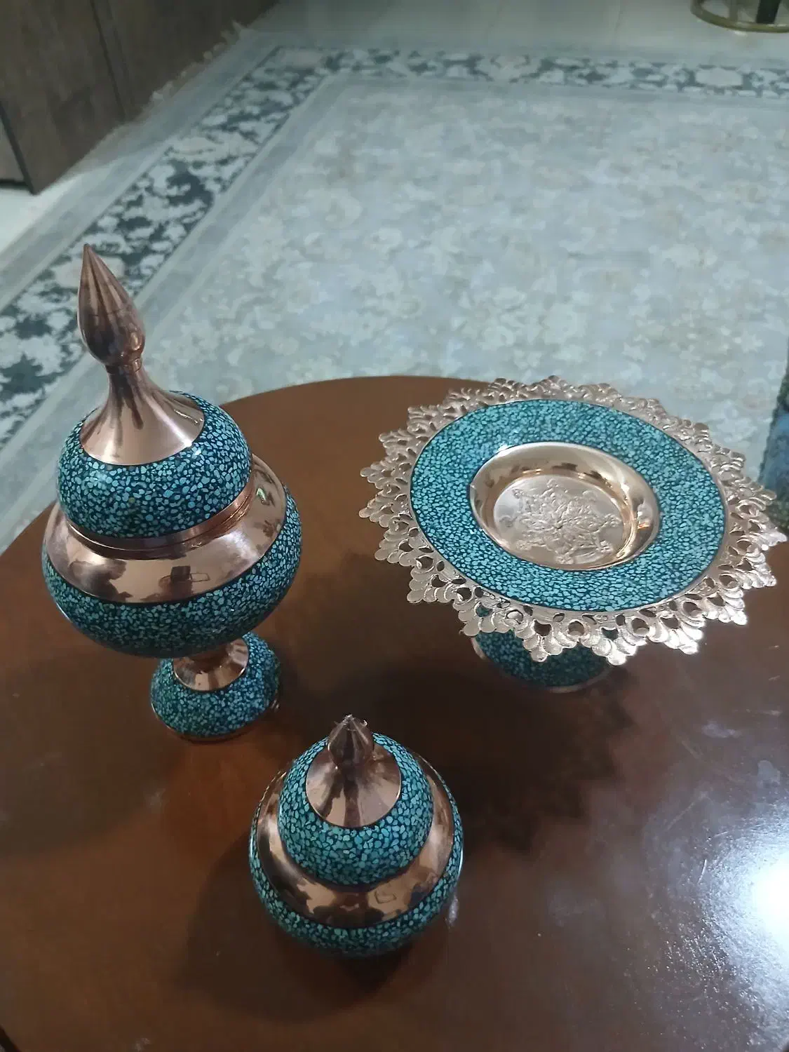 پک رومیزی فیروزه کوب|صنایع دستی و سایر لوازم تزئینی|محمدیه-قزوین, |دیوار