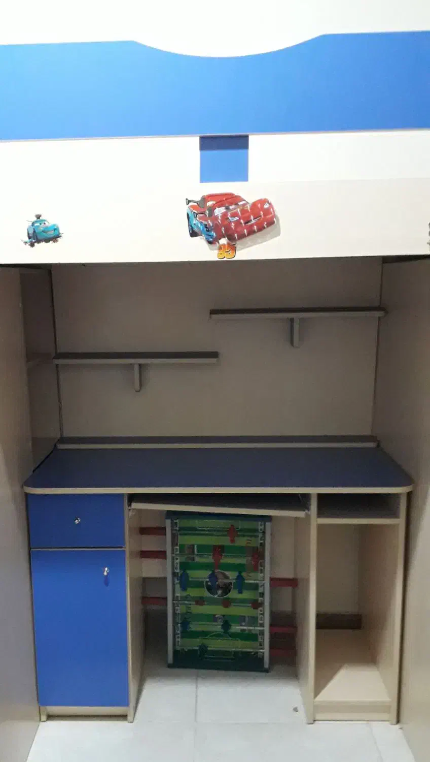 تختخواب کودک و نوجوان|تخت و سرویس خواب|مشکیندشت, |دیوار