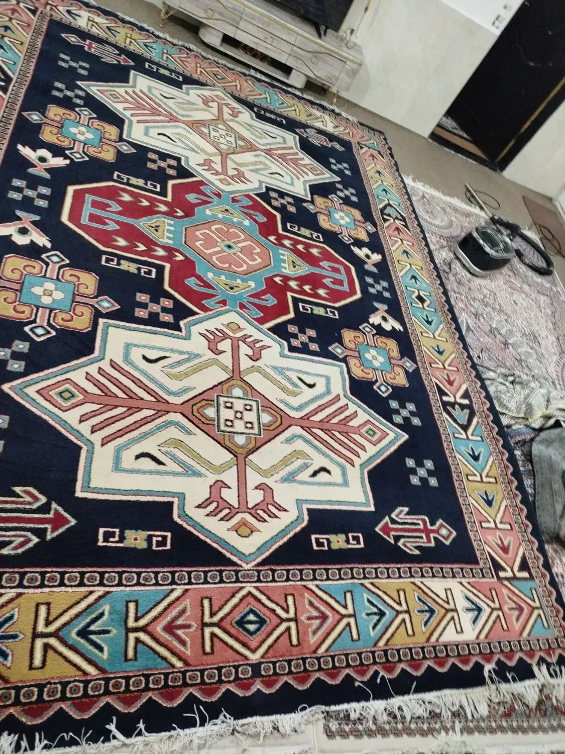 گلیم فرش|گلیم، جاجیم، گبه|ایلام, |دیوار