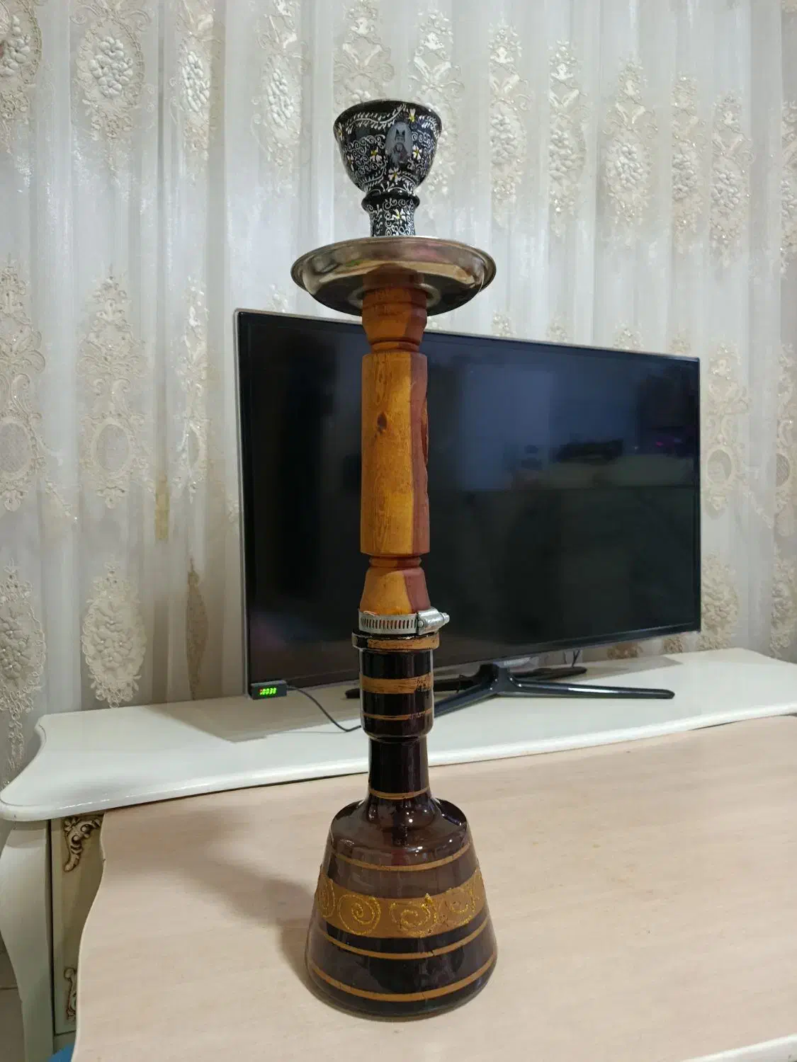 قلیون چوب در حد نو|کلکسیون و سرگرمی|اسفراین, |دیوار