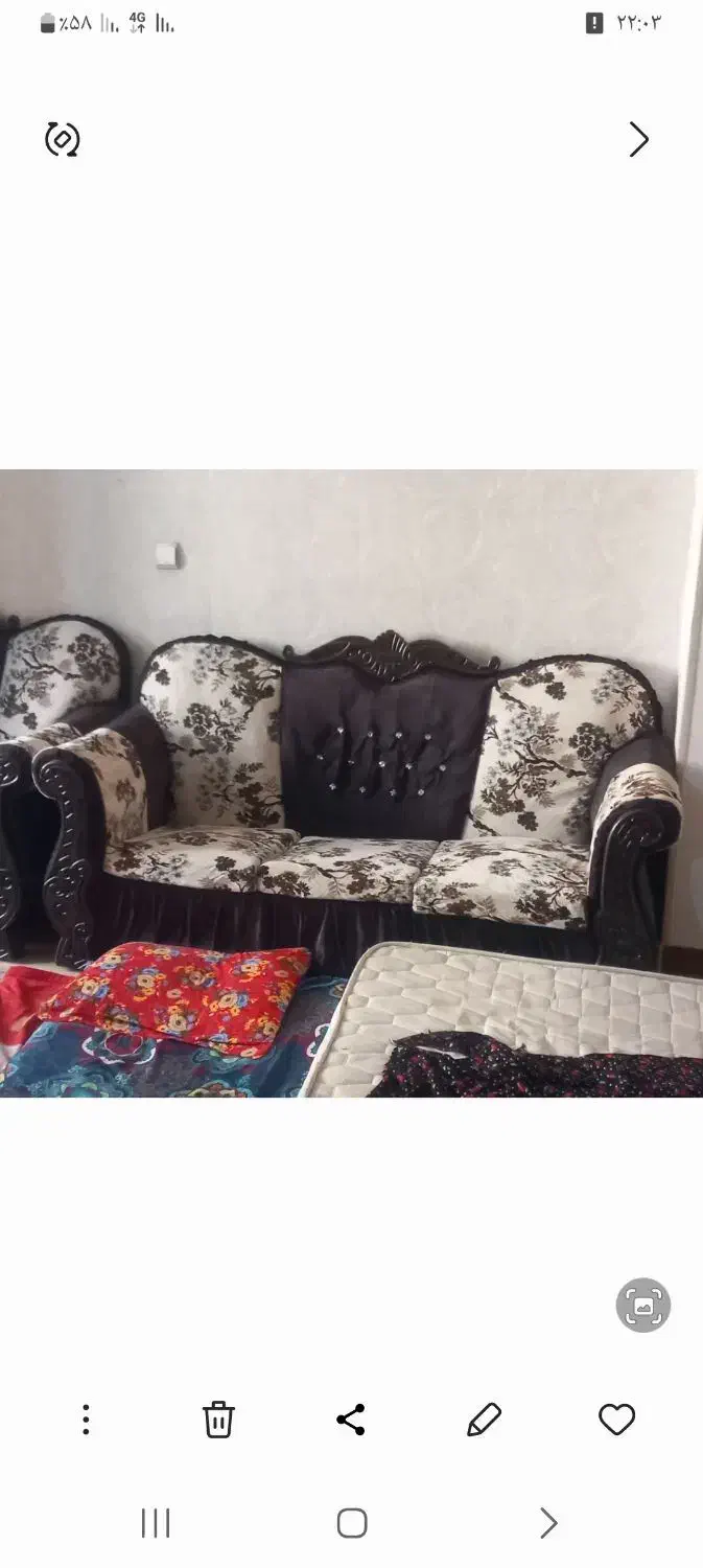 یک دست مبل کارکرده راحتی|مبلمان خانگی و میز عسلی|قرچک, شهرک طلائیه|دیوار