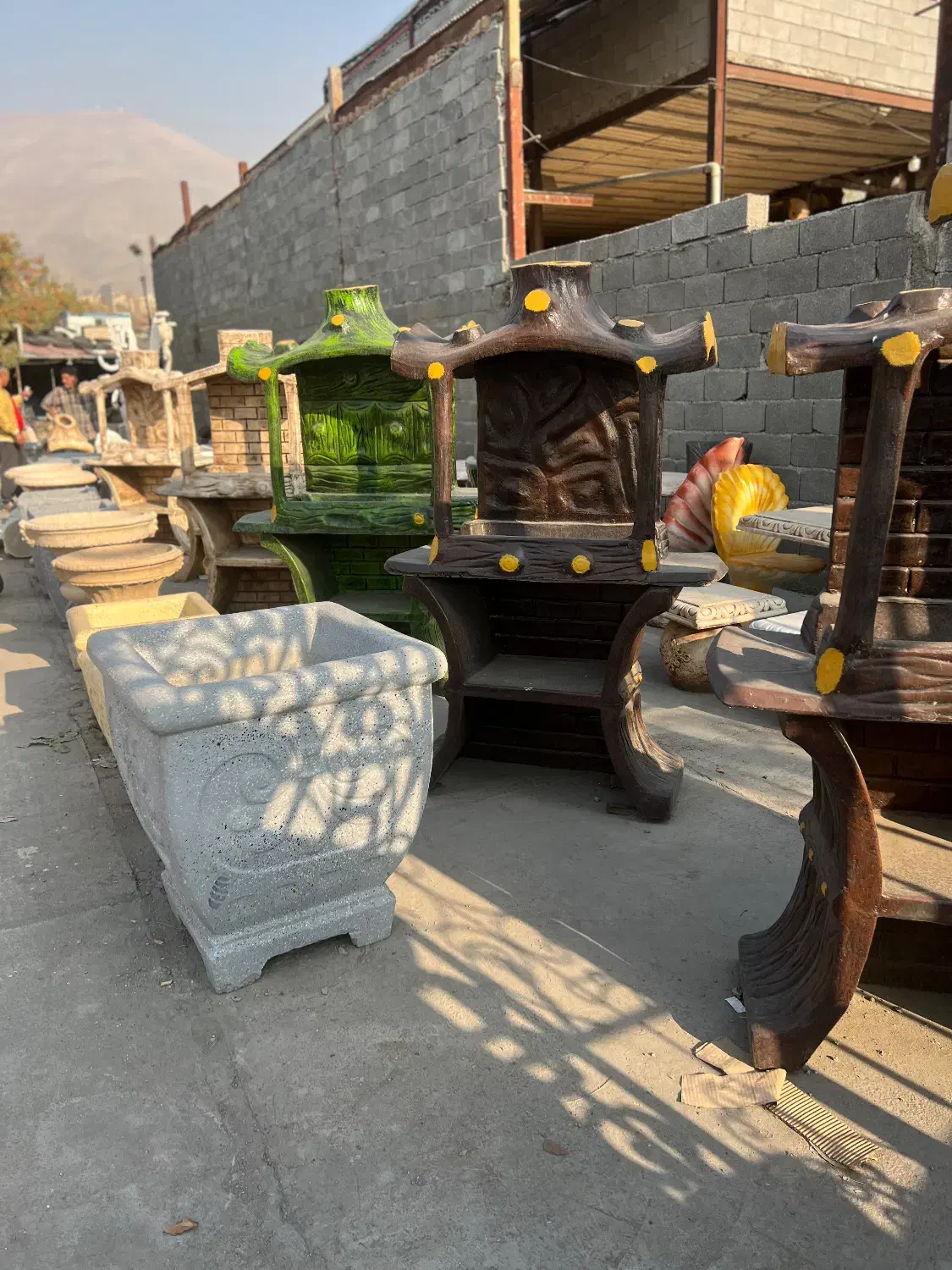 منقل گازی باربیکیو زغالی کباب پز بتنی|اجاق گاز و لوازم برقی پخت‌وپز|شوش, |دیوار