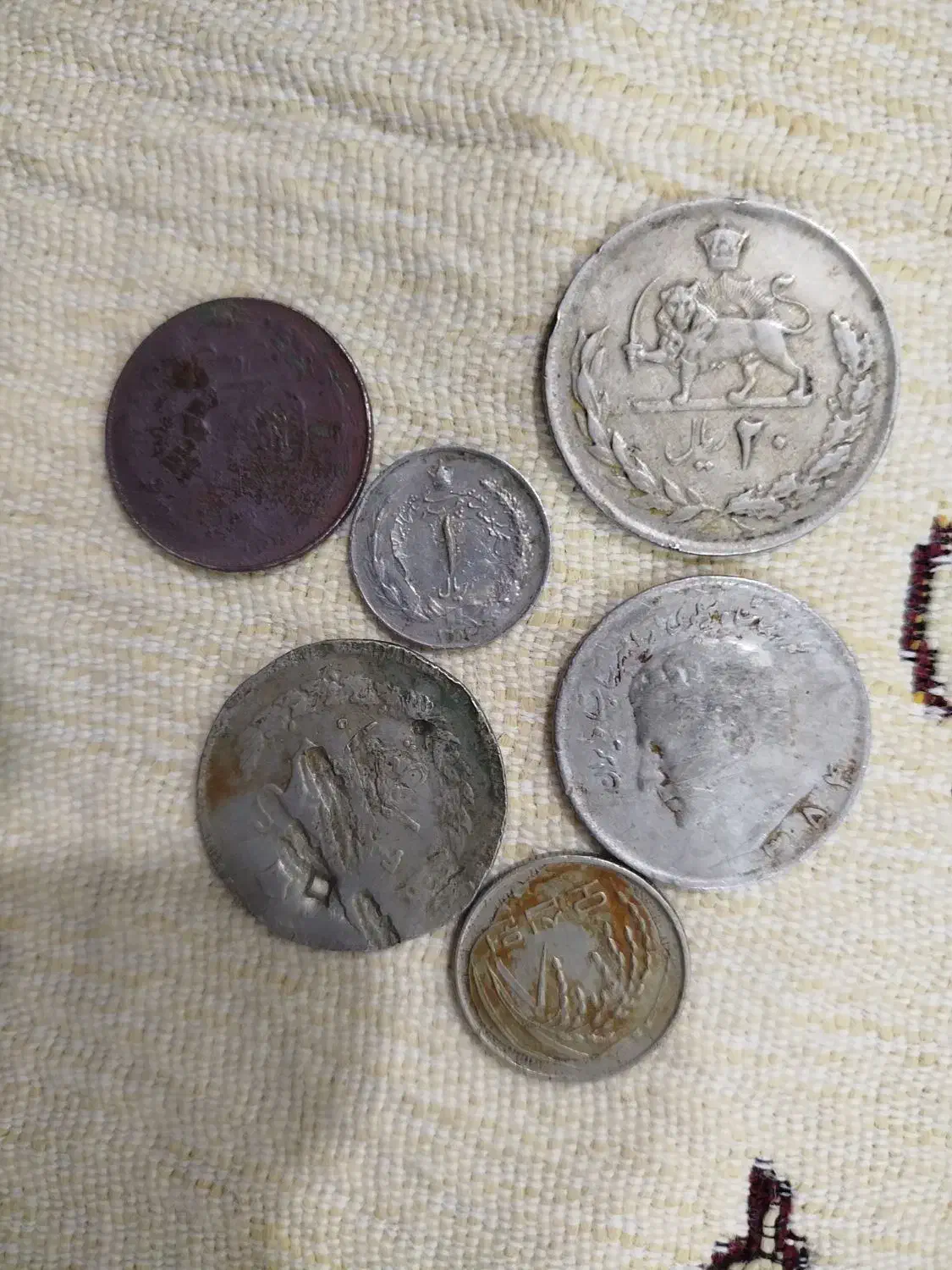 سکه قدیمی شاهنشاهی|کلکسیون سکه، تمبر، اسکناس|بروجرد, |دیوار