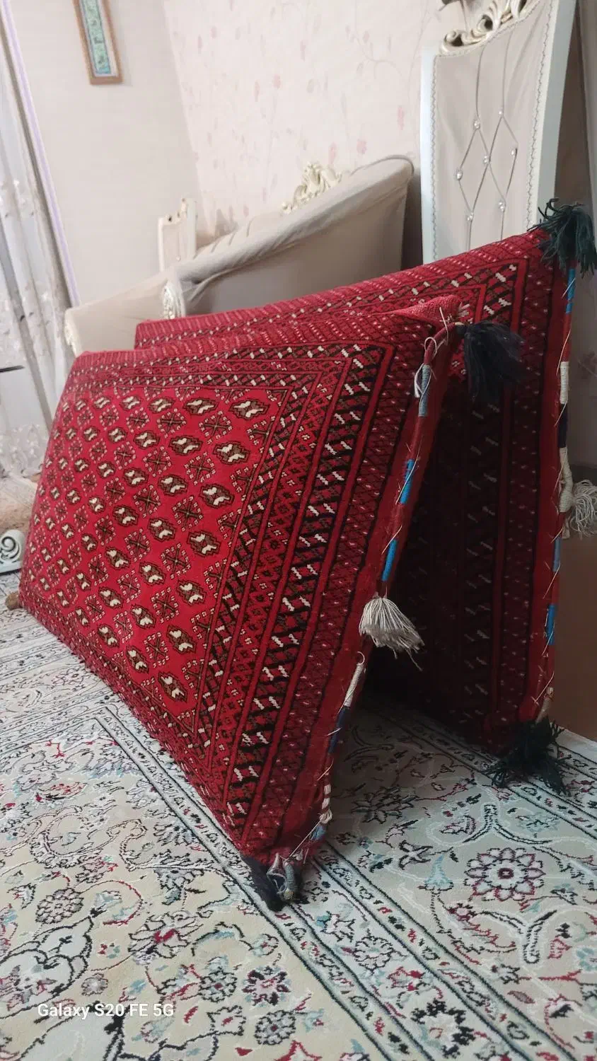 پشتی ترکمن دستباف|پشتی|همدان, |دیوار