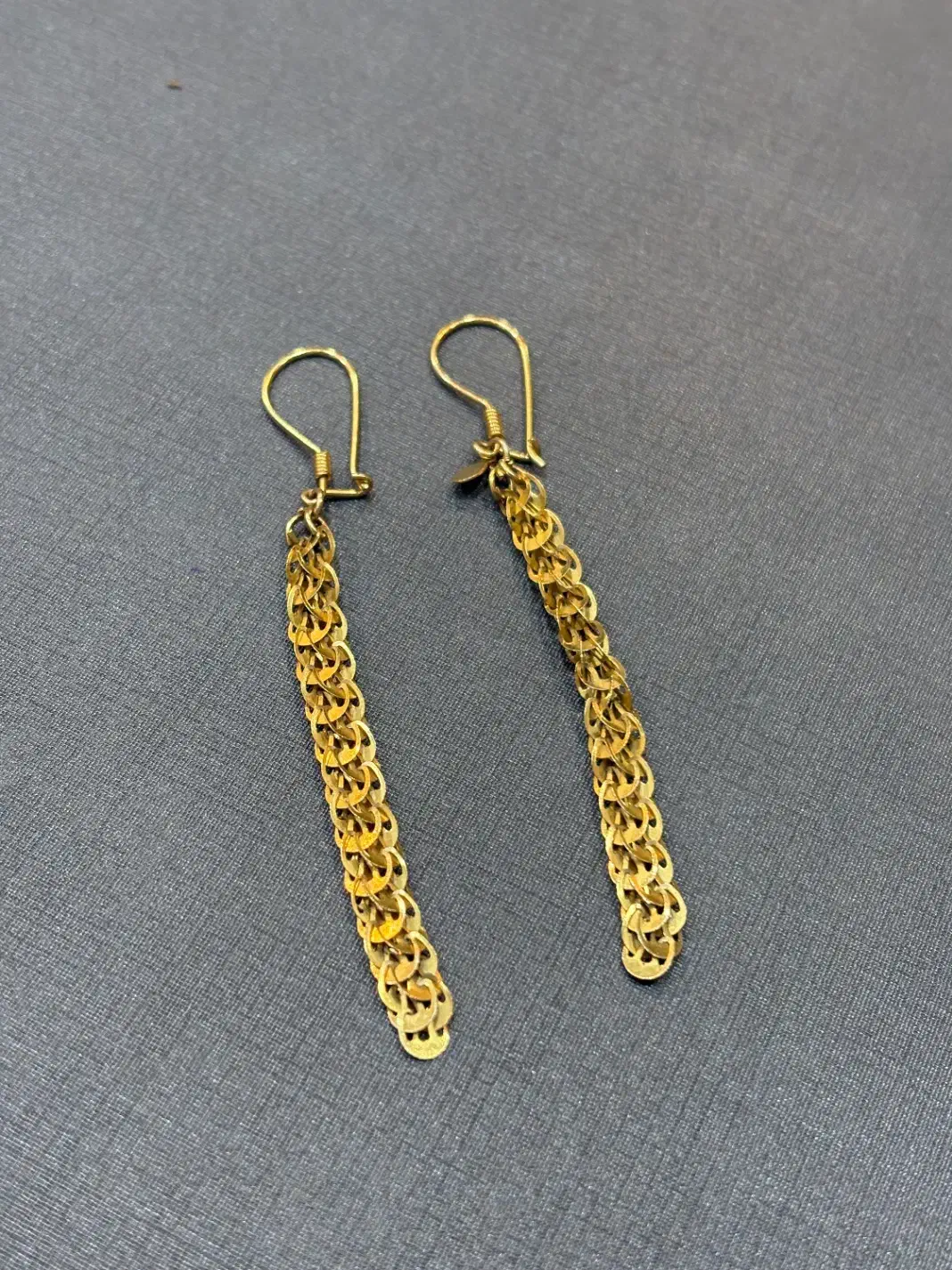 گوشواره پولکی طلا درحد نو|جواهرات|سقز, |دیوار