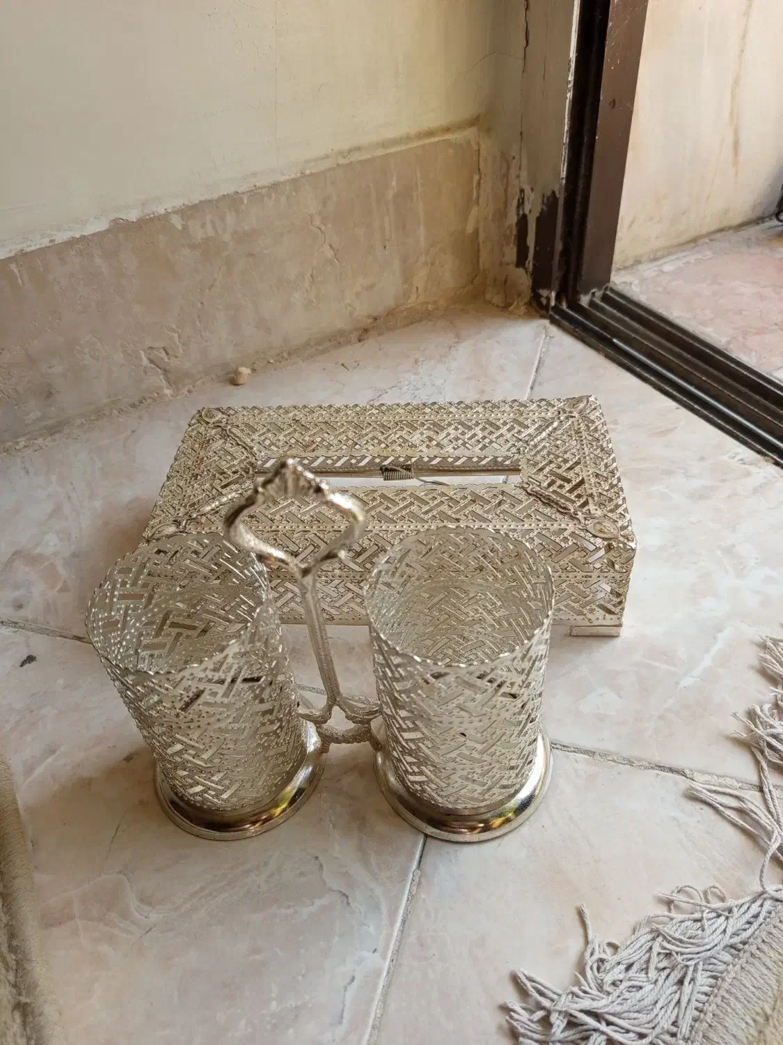 جا دستمال کاغذی و جا قاشقی یا جا کاردی|صنایع دستی و سایر لوازم تزئینی|اصفهان, ابر|دیوار