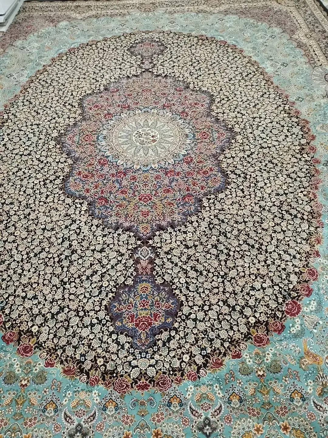 فرش فیروزه ای|فرش|بوکان, |دیوار