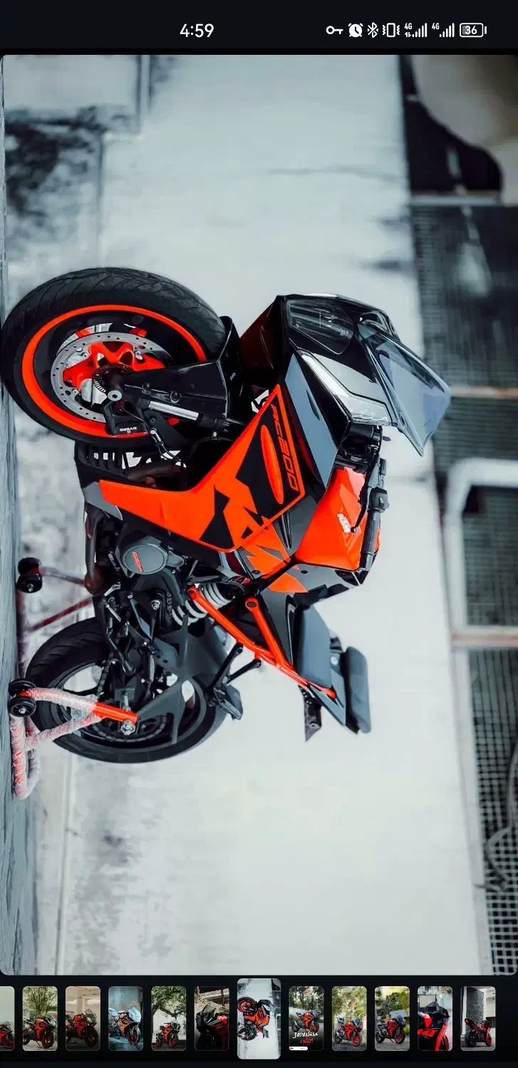 موتور KTM RC200 مدل 1402 نارنجی کارکرد 8000|موتورسیکلت|تهران, نیروی هوایی (پیروزی)|دیوار