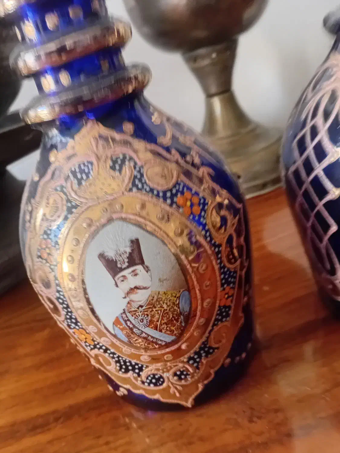 یک جفت تنگ کله شاخدار قاجاری آنتیک|کلکسیون اشیاء عتیقه|تهران, فردوسی|دیوار